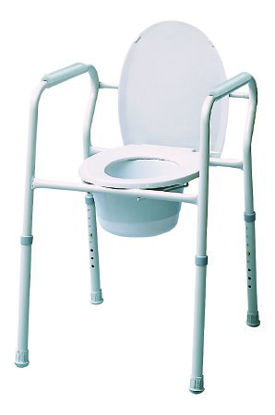 Picture of 3-in-1 Commode Chair Graham-Field Fixed Arm Steel Frame Back Bar 14 Inch Seat Width7103A-4