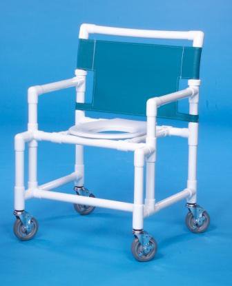 Picture of Bariatric Shower Chair ipu® Fixed Arm PVC Frame Mesh Back 24 Inch Seat WidthSC9200 OS