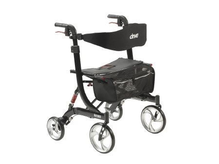 Picture of Bariatric 4 Wheel Rollator Nitro HD Black Lightweight Aluminum Frame10266HD-BK