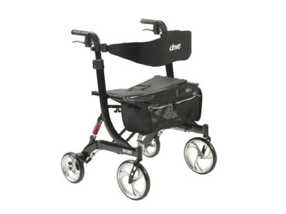 Picture of Bariatric 4 Wheel Rollator Nitro HD Black Lightweight Aluminum Frame10266HD-BK