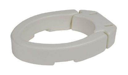 Picture of Elongated Raised Toilet Seat drive™ 3-1/2 Inch Height White 250 lbs. Weight CapacityRTL12608