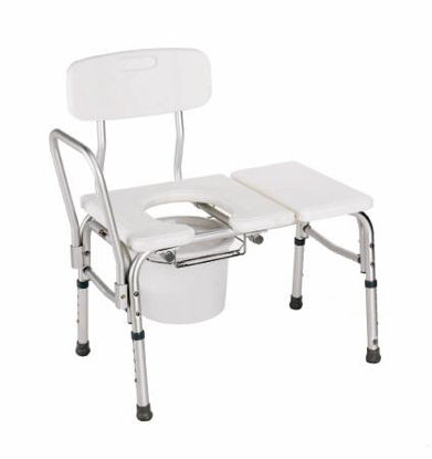 Picture of Carex® Bath / Commode Transfer Bench Fixed Arm 18 to 21 Inch Seat Height 300 lbs. Weight CapacityFGB15611 0000