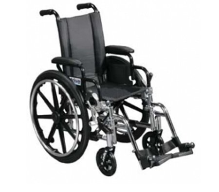 Picture of Lightweight Wheelchair drive™ Viper Dual Axle Desk Length Arm Flip Back / Removable Padded Arm Style Black Upholstery 14 Inch Seat Width 250 lbs. Weight CapacityL414DDA-SF