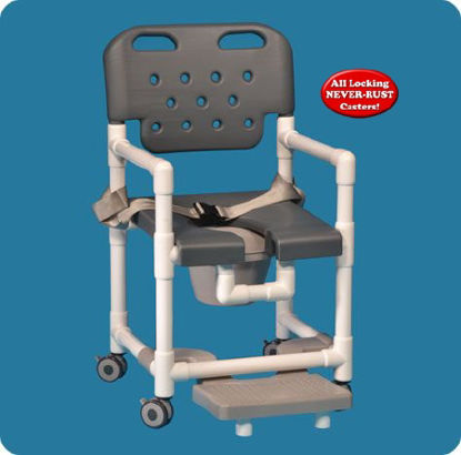 Picture of Commode / Shower Chair Elite Drop Arm With BackrestELT817 P FRSB