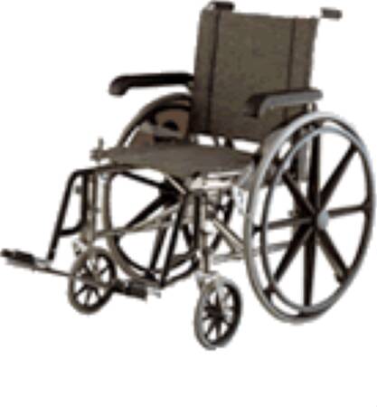 Picture of MRI Non-Magnetic Wheelchair Full Length Arm Flip Back Arm Style Swing-Away Footrest Black Upholstery 20 Inch Seat Width 350 lbs. Weight Capacity4000MRQ2