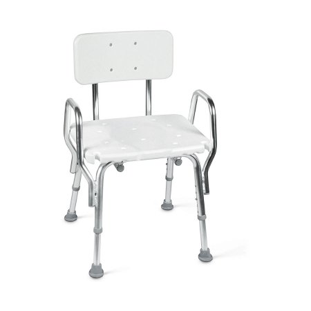 Picture of Shower Chair Mabis® Fixed Arm Aluminum Frame With Backrest 19 Inch Seat Width522-1733-1900