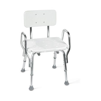 Picture of Shower Chair Mabis® Fixed Arm Aluminum Frame With Backrest 19 Inch Seat Width522-1733-1900
