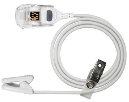 Picture of SENSOR, SPO2 PATIENT MONITOR EAR RD SET RUSBL W/3' CABLE4053