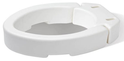 Picture of Elongated Raised Toilet Seat Carex® 3-1/2 Inch Height White 300 lbs. Weight CapacityFGB32100 0000