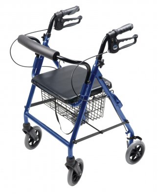 Picture of 4 Wheel Rollator Lumex® Walkabout Royal Blue Adjustable Height Aluminum FrameRJ4302B