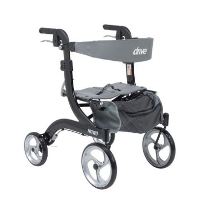 Picture of 4 Wheel Rollator drive™ Nitro Black Adjustable Height Aluminum FrameRTL10266BK-H