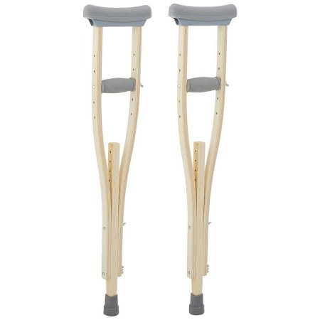 Picture of Underarm Crutches Sammons Preston® Wood Frame Adult 351 lbs. Weight Capacity Wing Nut Adjustment081585397