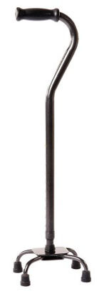 Picture of Small Base Quad Cane Carex® Steel 28 to 37 Inch Height BlackFGA41500 0000