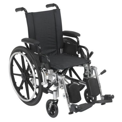Picture of Lightweight Wheelchair drive™ Viper Dual Axle Desk Length Arm Flip Back / Removable Padded Arm Style Swing-Away Elevating Legrest Black Upholstery 14 Inch Seat Width 300 lbs. Weight CapacityL414DDA-ELR