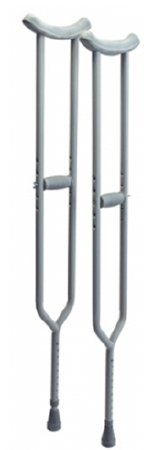 Picture of Bariatric Underarm Crutches Steel Frame Tall Adult 600 lbs. Weight Capacity Push Button / Wing Nut Adjustment3615A