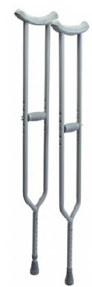 Picture of Bariatric Underarm Crutches Steel Frame Tall Adult 600 lbs. Weight Capacity Push Button / Wing Nut Adjustment3615A