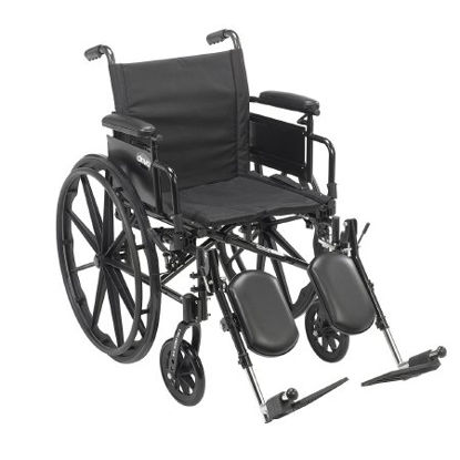Picture of Wheelchair Cruiser X4 Desk Length Arm Flip Back Arm Style Elevating Legrest Black Upholstery 20 Inch Seat Width 300 lbs. Weight CapacityCX420ADDA-ELR