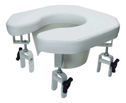 Picture of Raised Toilet Seat 6 to 7-1/2 Inch Height White 300 lbs. Weight Capacity6497A
