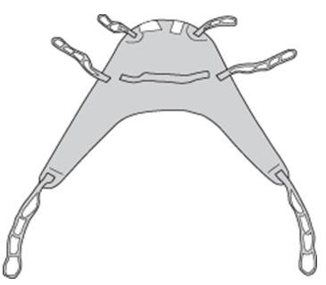 Picture of Seat and Back Divided Leg Sling 4 or 6 Point With Head Support Straps - Attached Medium 450 lbs. Weight Capacity13262M