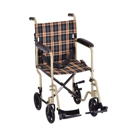 Picture of Lightweight Transport Chair Nova Aluminum Frame 300 lbs. Weight Capacity Full Length / Fixed Height Arm Champagne Upholstery329CP