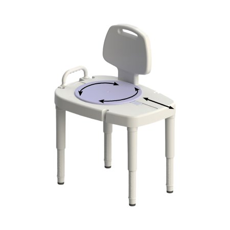 Picture of Maddak Bath Transfer Bench Removable Arm Rail 16 to 23 Inch Seat Height 450 lbs. Weight Capacity727142701