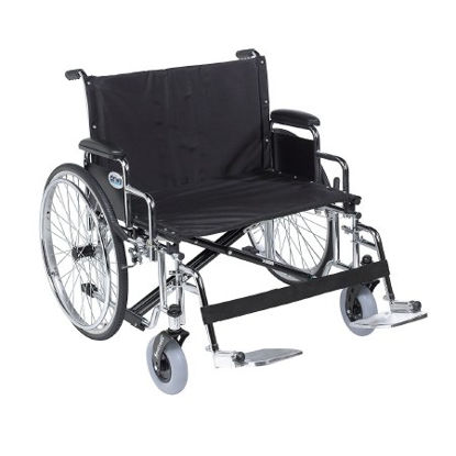 Picture of Bariatric Wheelchair drive™ Sentra EC Desk Length Arm Removable Padded Arm Style Black Upholstery 30 Inch Seat Width 700 lbs. Weight CapacitySTD30ECDDA-SF
