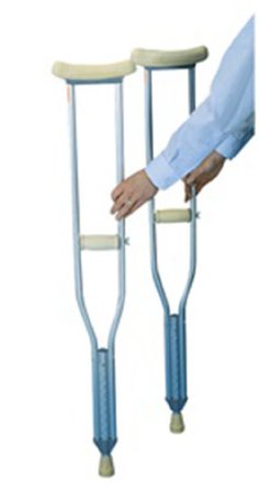 Picture of Underarm Crutches Aluminum Frame Tall Adult 250 lbs. Weight Capacity Push Button Adjustment77012/NA/REG