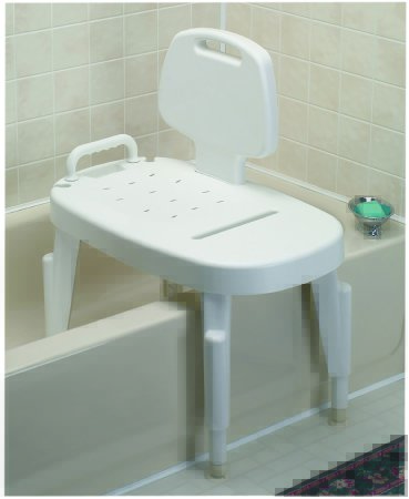 Picture of Fabrication Enterprises Bath Transfer Bench Removable Arm Rail 16 to 21 Inch Seat Height 350 lbs. Weight Capacity45-2340