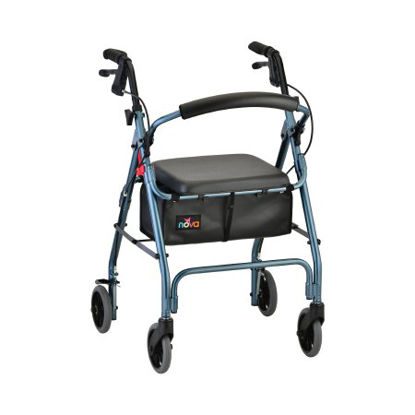 Picture of 4 Wheel Rollator GetGO Classic Blue Folding Aluminum Frame4202CBL