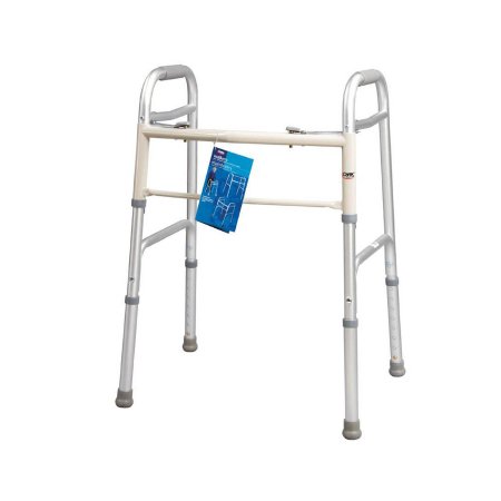 Picture of Dual Release Folding Walker Adjustable Height Carex® Aluminum Frame 300 lbs. Weight Capacity 30 to 37 Inch HeightFGA84700 0000