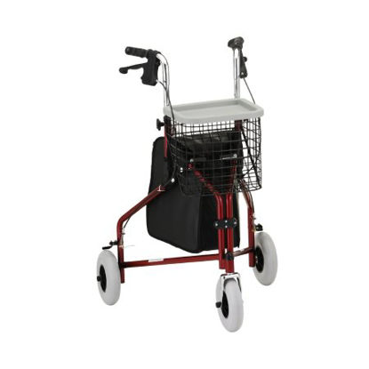 Picture of 7 Wheel Rollator Traveler® Red Adjustable Height Aluminum Frame4900RD