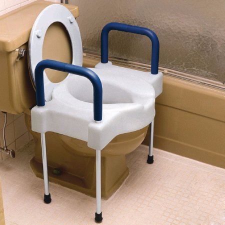 Picture of Bariatric Raised Toilet Seat with Arms Tall-Ette® 4 Inch Height White 600 lbs. Weight Capacity559331