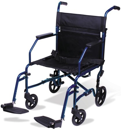 Picture of Transport Chair Classics Steel Frame 300 lbs. Weight Capacity Black UpholsteryFGA33677 0000