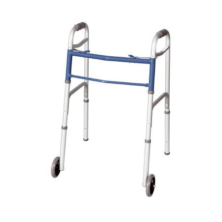 Picture of Dual Release Folding Walker Adjustable Height Carex® Classics Aluminum Frame 300 lbs. Weight Capacity 31-3/4 to 37-3/4 Inch HeightFGA87977 0000