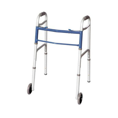 Picture of Dual Release Folding Walker Adjustable Height Carex® Classics Aluminum Frame 300 lbs. Weight Capacity 31-3/4 to 37-3/4 Inch HeightFGA87977 0000