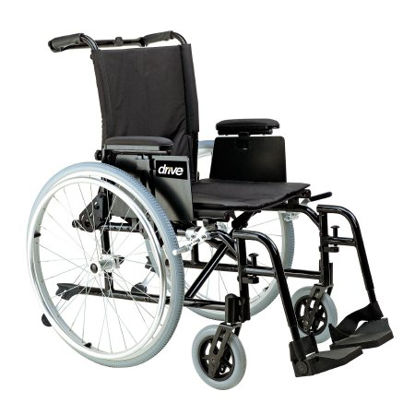 Picture of Lightweight Wheelchair drive™ Cougar Dual Axle Desk Length Arm Removable Padded Arm Style Swing-Away Footrest Black Upholstery 16 Inch Seat Width 250 lbs. Weight CapacityAK516ADA-ASF