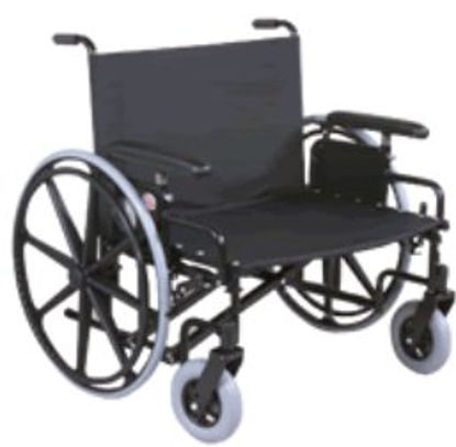 Picture of Bariatric Wheelchair Regency XL 2000 Heavy Duty Full Length Arm Removable Arm Style Swing-Away Elevating Legrest Black Upholstery 32 Inch Seat Width 700 lbs. Weight Capacity6732-22-63-36-8