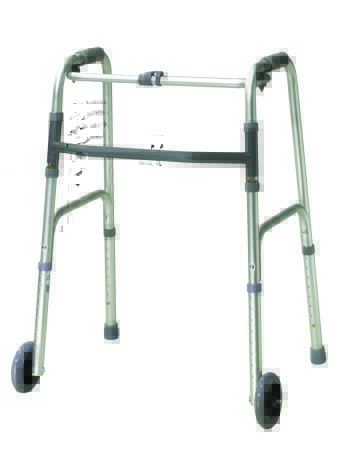 Picture of Dual Release Folding Walker Adjustable Height Aluminum Frame 350 lbs. Weight Capacity 32 to 39 Inch Height43-2120
