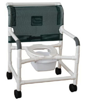Picture of Bariatric Shower Chair MJM International Push Handle PVC Frame Mesh Back126-4-NB