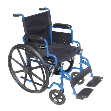 Picture of Wheelchair drive™ Blue Streak Desk Length Arm Flip Back / Padded Arm Style Swing-Away Footrest Black Upholstery 18 Inch Seat Width 250 lbs. Weight CapacityBLS18FBD-SF