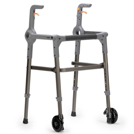 Picture of Walker with Wheels Adjustable Height Roami Aluminum Frame 300 lbs. Weight Capacity 34 to 39 Inch Height7102815