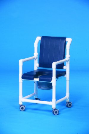 Picture of Shower Chair ipu® Fixed Arm PVC Frame With Backrest 17-1/4 Inch Seat WidthSCC700G
