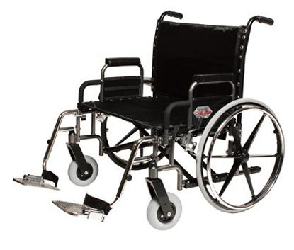 Picture of Bariatric Wheelchair Paramount™ XD Heavy Duty Desk Length Arm Removable Arm Style Elevating Legrest Black Upholstery 26 Inch Seat Width 650 lbs. Weight Capacity5PX10630