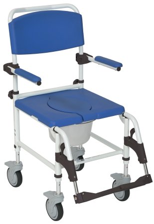 Picture of Commode / Shower Chair drive™ Padded Arm Aluminum Frame 18 Inch Seat WidthNRS185007