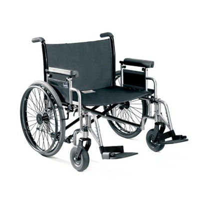 Picture of Bariatric Wheelchair 9000 Topaz™ Heavy Duty Dual Axle Black Upholstery 30 Inch Seat Width 700 lbs. Weight Capacity9TPZ