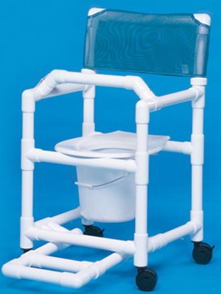 Picture of Commode / Shower Chair Standard Fixed Arm PVC Frame Mesh BackVL SC17 P FRLB