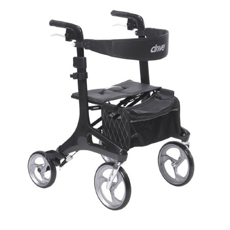 Picture of 4 Wheel Rollator Nitro Elite CF Black Lightweight Carbon Fiber FrameRTL10266CF