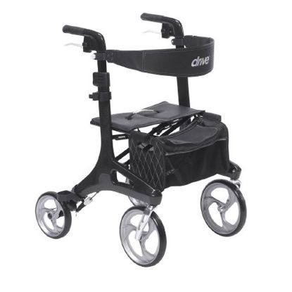 Picture of 4 Wheel Rollator Nitro Elite CF Black Lightweight Carbon Fiber FrameRTL10266CF