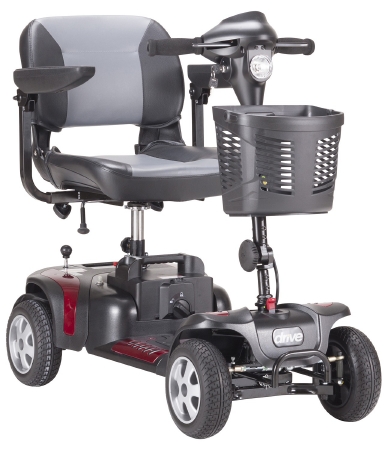 Picture of 4 Wheel Electric Scooter PHOENIX HD 4 350 lbs. Weight Capacity Black / Red or Blue (Interchangeable)PHOENIXHD4