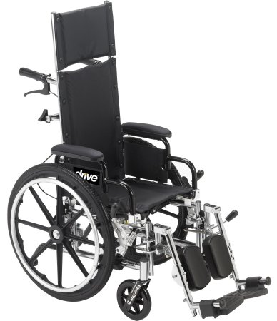 Picture of Lightweight Wheelchair drive™ Viper Plus GT Dual Axle Desk Length Arm Flip Back / Removable Padded Arm Style Black Upholstery 18 Inch Seat Width 300 lbs. Weight CapacityPLA418RBDDA